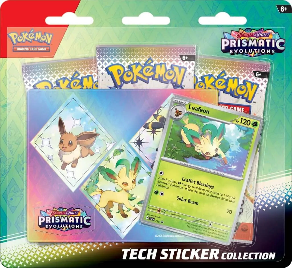 10-10022-101 POKEMON TCG Scarlet & Violet 8.5 Prismatic Evolutions Tech Sticker Collection Bundle - Pokemon - Titan Pop Culture