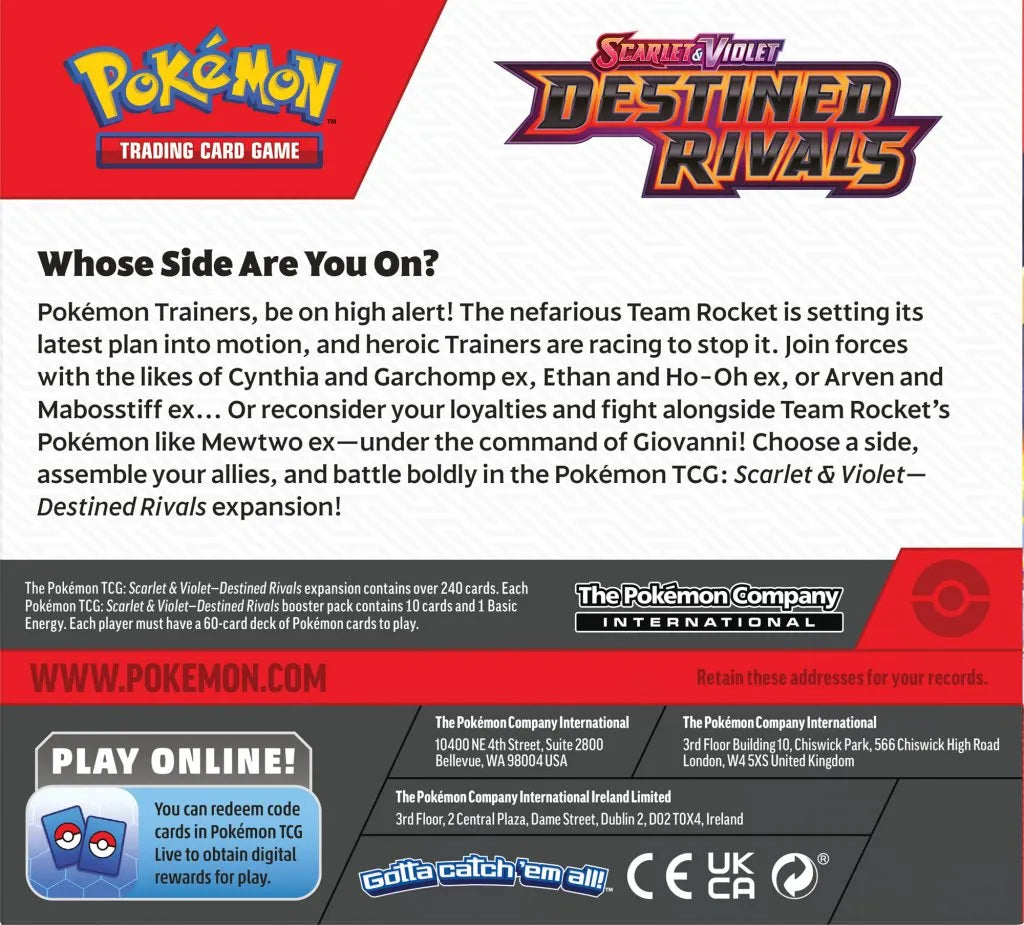 10-10157-101 Pokemon TCG Scarlet & Violet Destined Rivals Booster Box - Pokemon - Titan Pop Culture