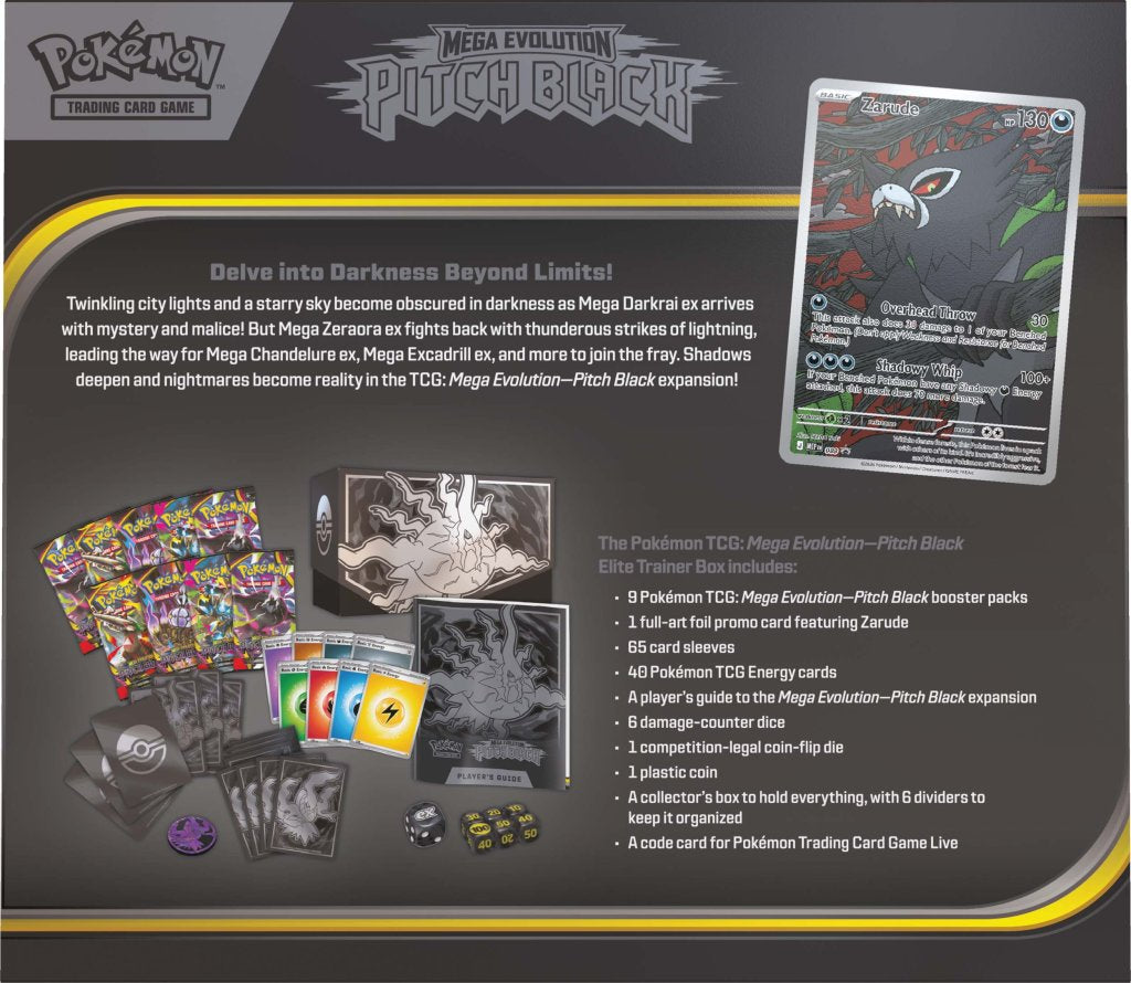 Pokemon TCG: Mega Evolution - Pitch Black Elite Trainer Box