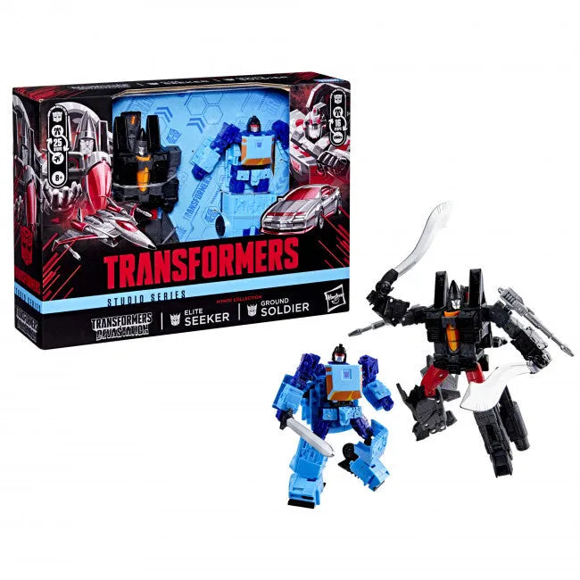 28280 Transformers Studio Series Deluxe Class: Transformers: Devastation - Ground Soldier & Elite Seeker (MTME Collection) - Hasbro - Titan Pop Culture