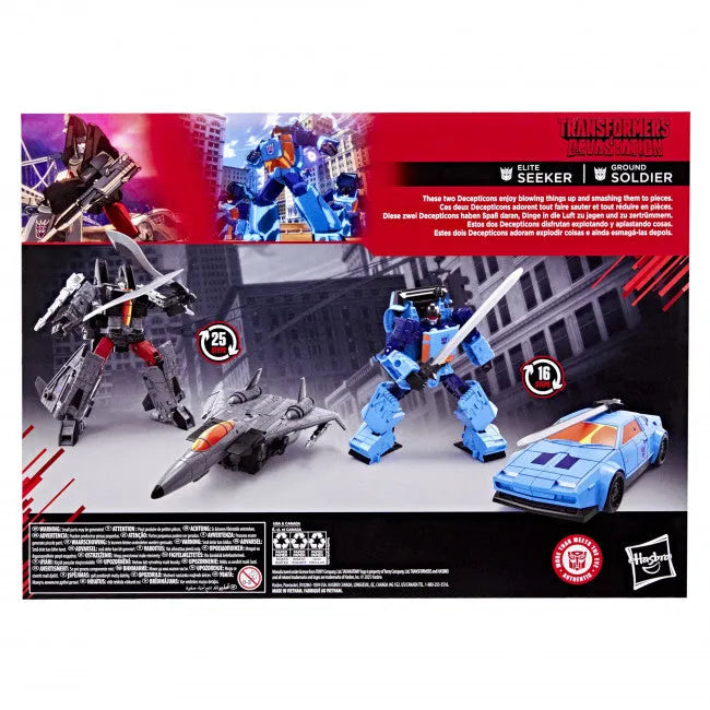 28280 Transformers Studio Series Deluxe Class: Transformers: Devastation - Ground Soldier & Elite Seeker (MTME Collection) - Hasbro - Titan Pop Culture