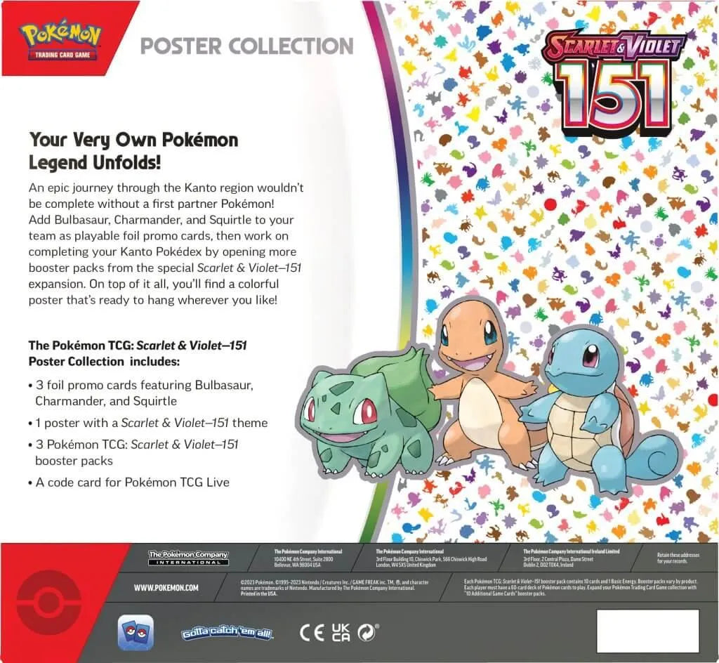 290-85316 POKEMON TCG Scarlet & Violet 151 Poster Collection - Pokemon - Titan Pop Culture
