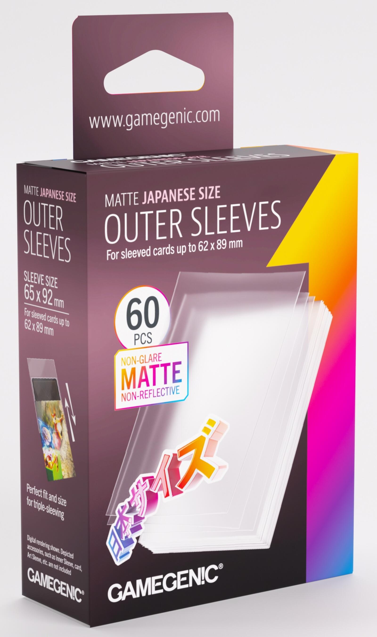 Gamegenic Matte Outer Card Sleeves - Japanese Size (65mm x 92mm) (60 Sleeves Per Pack)