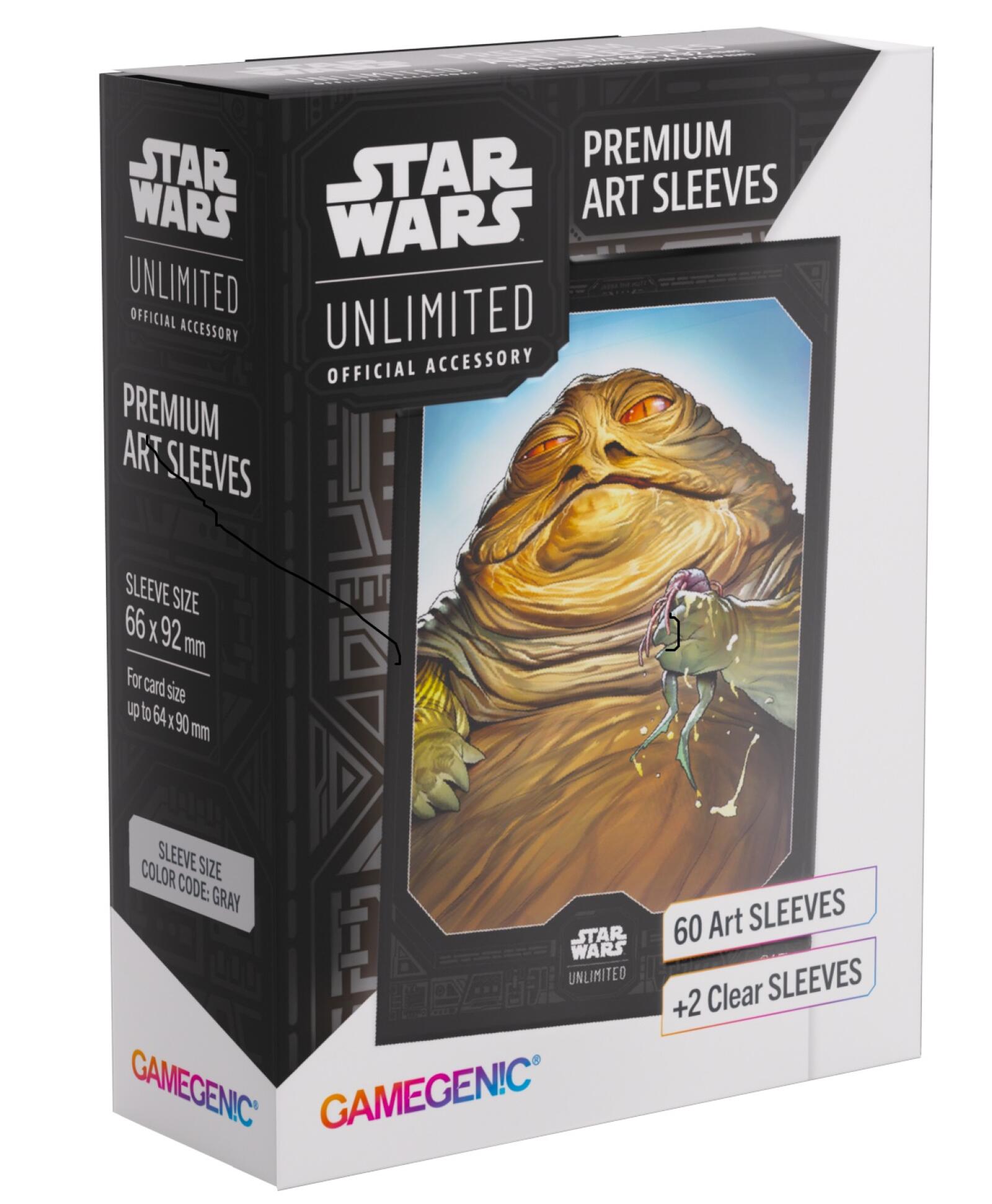 Gamegenic Star Wars Unlimited Premium Art Sleeves - Jabba the Hutt (66mm x 92mm) (62 Sleeves Per Pack)