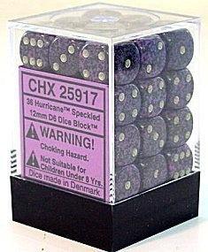 Chessex D6 Speckled 12mm d6 Hurricane Dice Block (36 dice)