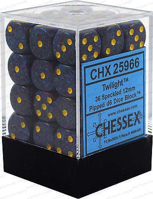 Chessex D6 Speckled 12mm d6 Twilight Dice Block (36 dice)