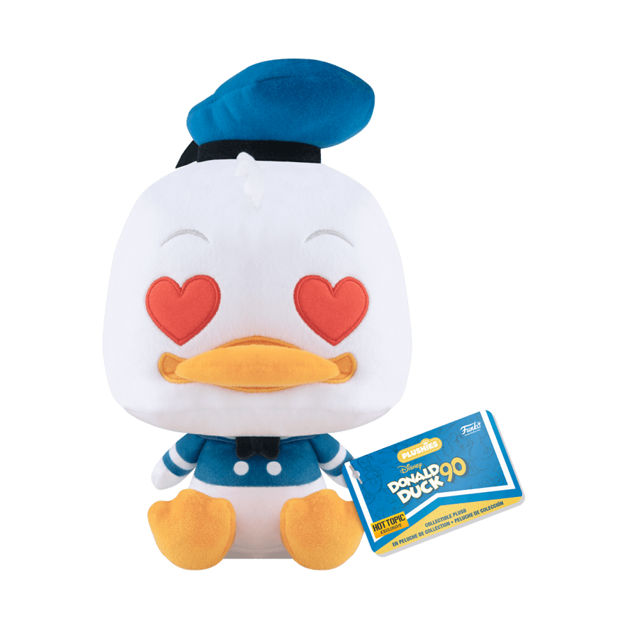 FUN75732 Donald Duck: 90th Anniversary - Donald Duck (Heart Eyes) 7" Pop! Plush - Funko - Titan Pop Culture