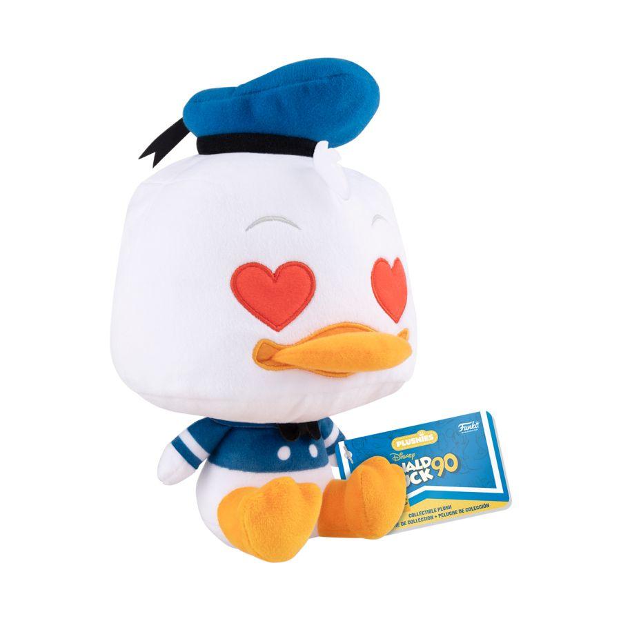 FUN75732 Donald Duck: 90th Anniversary - Donald Duck (Heart Eyes) 7" Pop! Plush - Funko - Titan Pop Culture