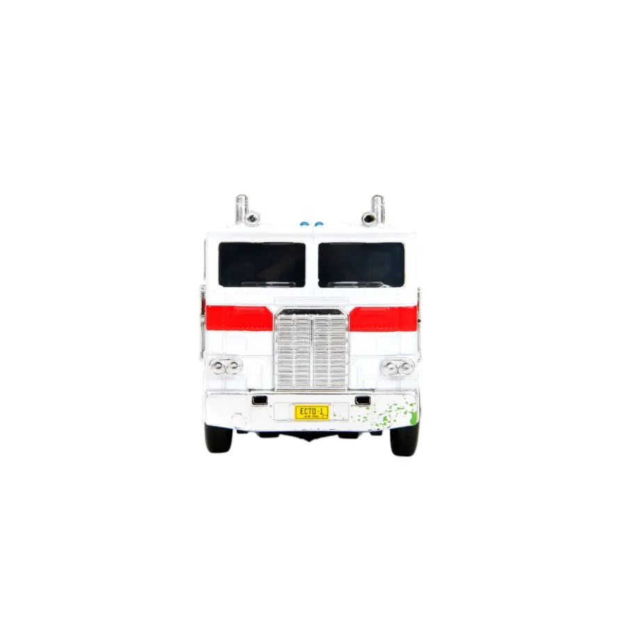 Transformers - Optimus Prime x Ecto-1 Mash-up Vehículo de fundición a escala 1:32