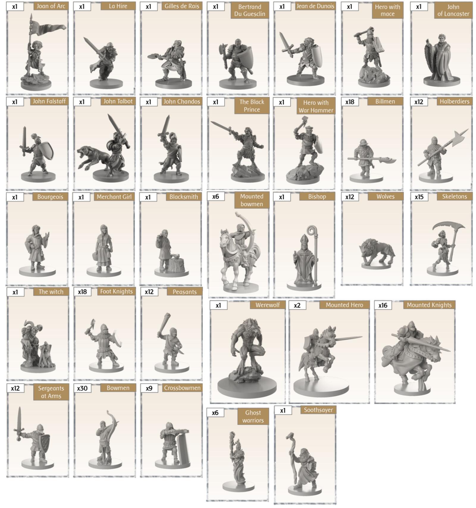 Time of Legends Joan of Arc Core Box 1. Extra Miniatures