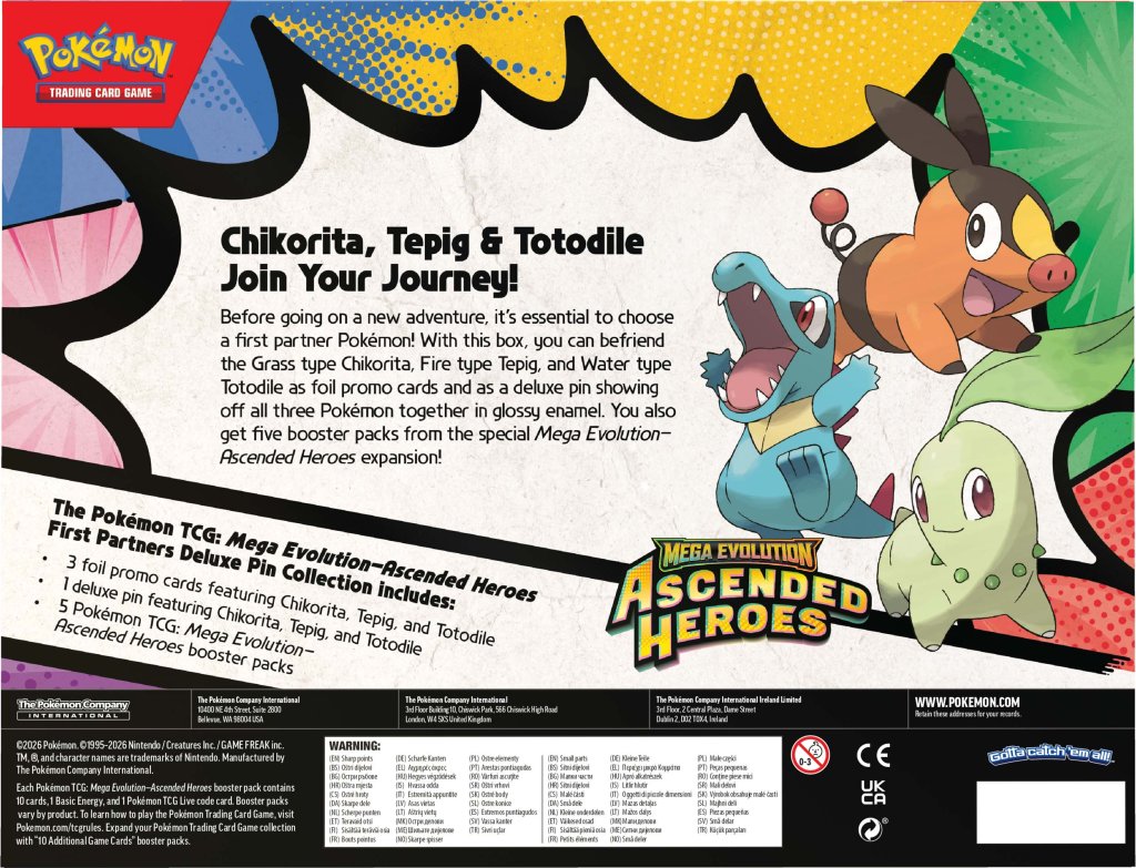 Pokemon TCG: Mega Evolution— Ascended Heroes First Partners Deluxe Pin Collection