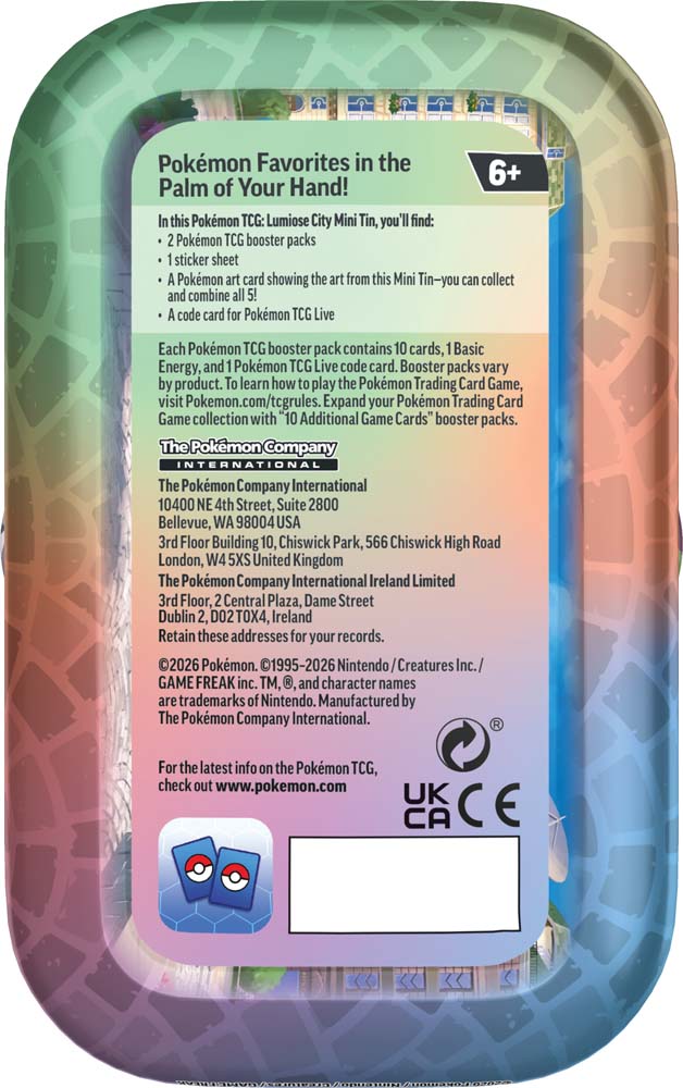 Pokémon TCG: Mini Lata Ciudad Luminal