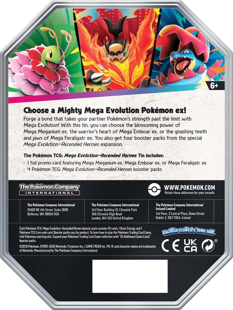 Pokemon TCG: Mega Evolution - Ascended Heroes Tin
