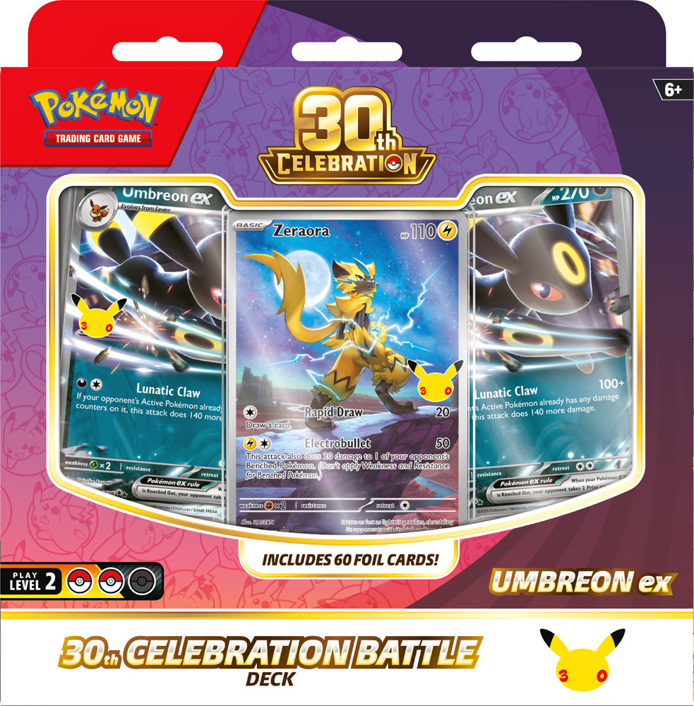Pokemon TCG: 30th Celebration Battle Deck— Espeon ex / Umbreon ex