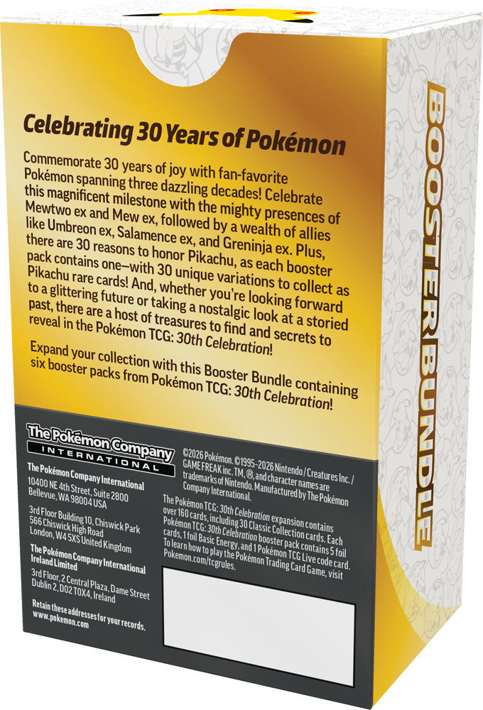 Pokemon TCG: 30th Celebration Booster Bundle