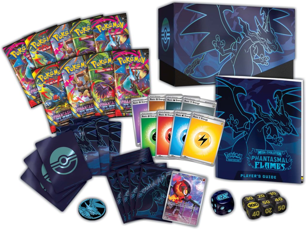 Pokémon TCG: Megaevolución - Caja de Entrenador Élite Llamas Fantasmales