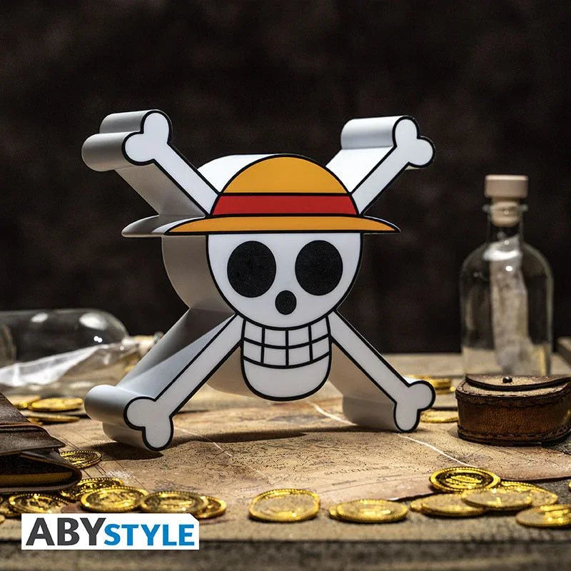 One Piece - Lámpara de calavera de sombrero de paja