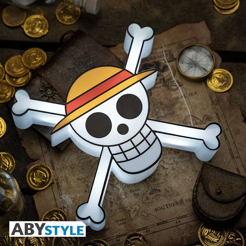 One Piece - Lámpara de calavera de sombrero de paja