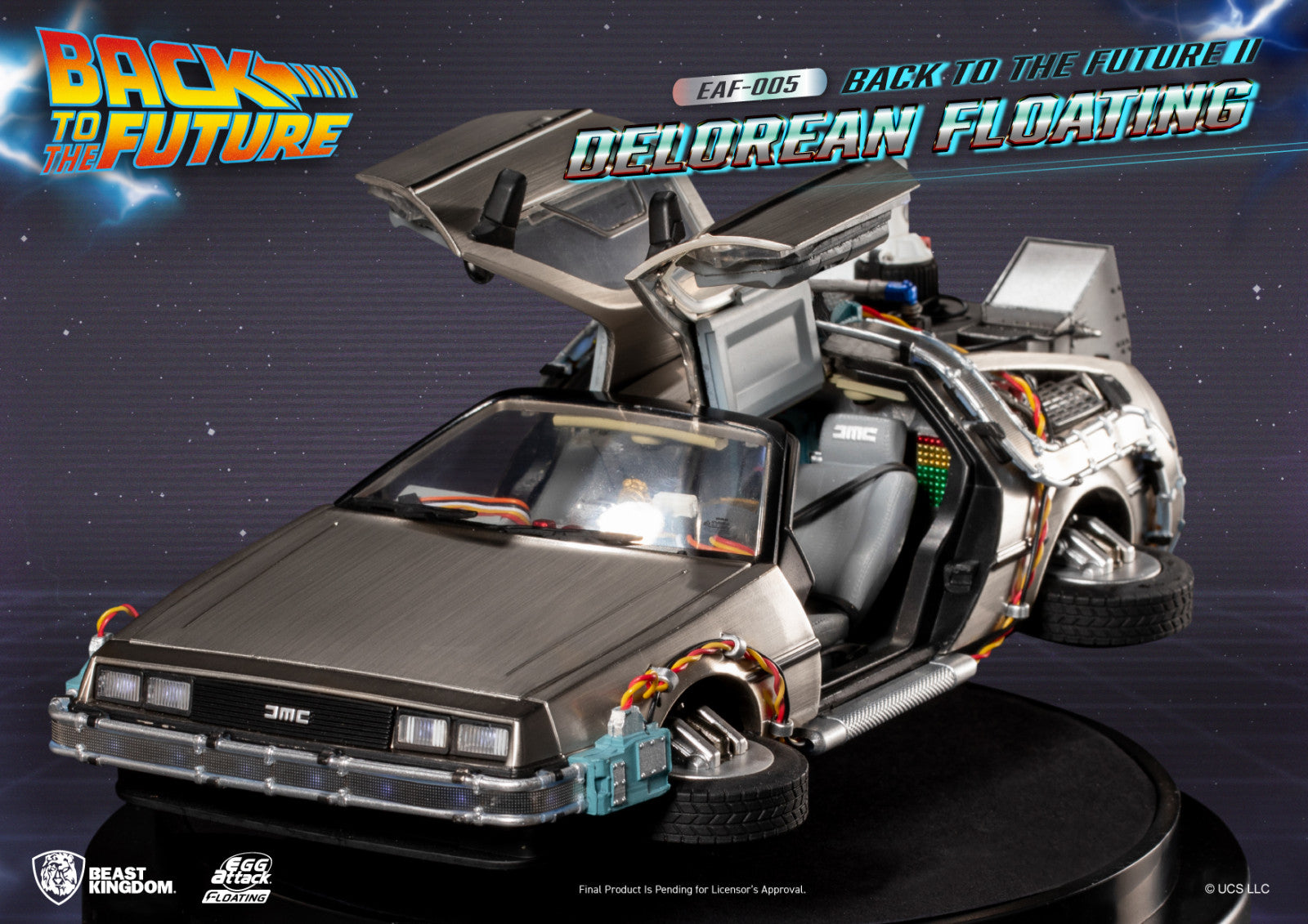 Beast Kingdom Egg Attack Floating Back to the Future II Delorean Floating