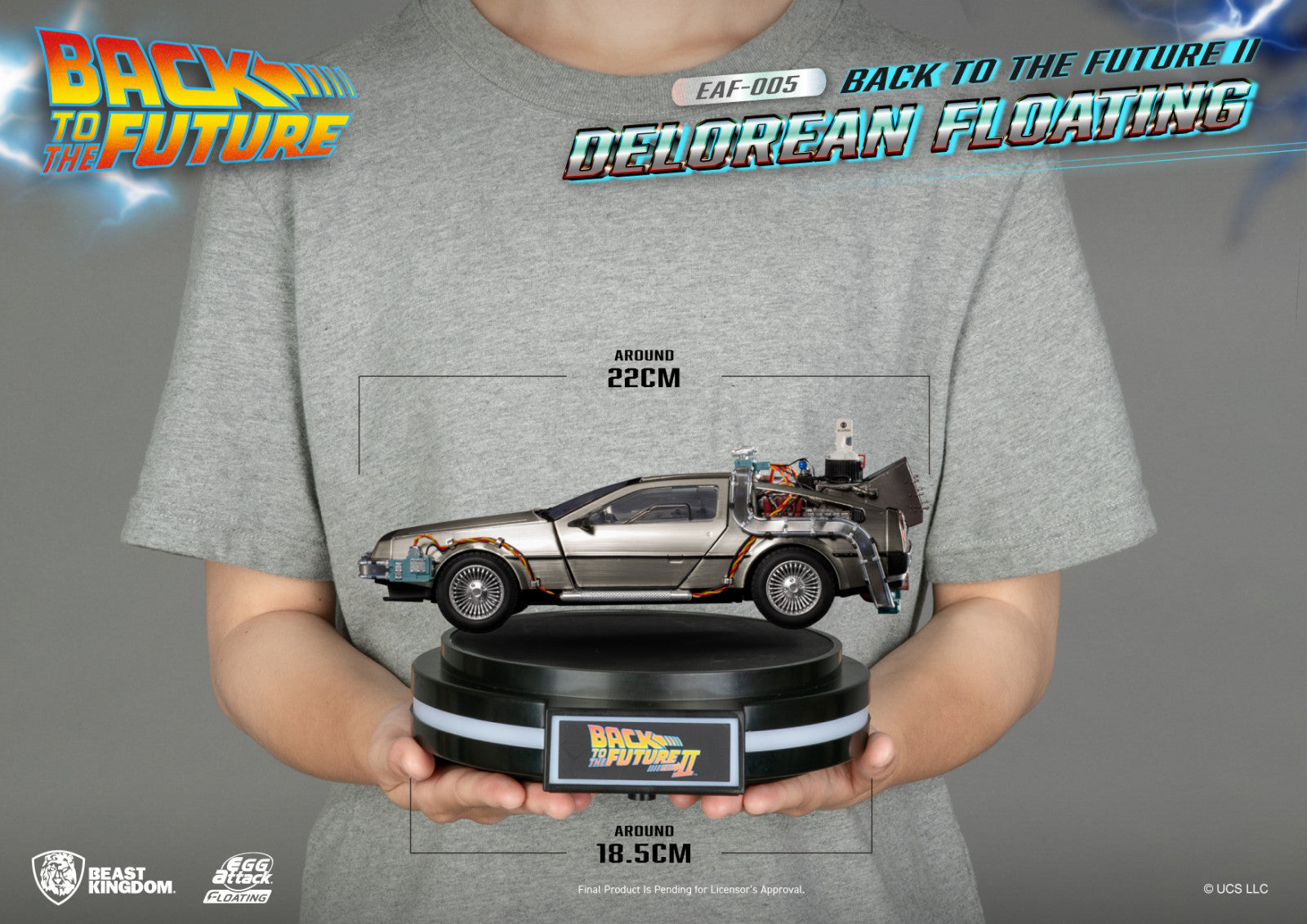 Beast Kingdom Egg Attack Floating Back to the Future II Delorean Floating