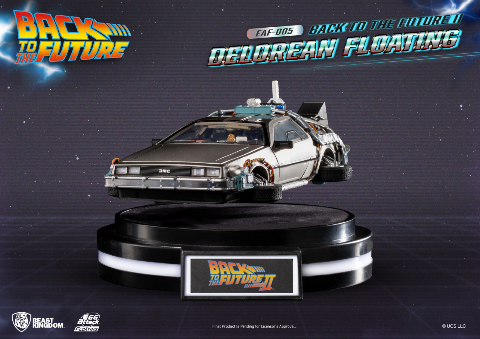 Beast Kingdom Egg Attack Floating Back to the Future II Delorean Floating