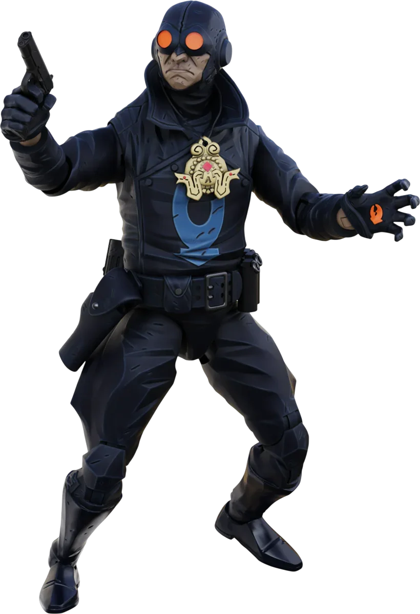 Figura de acción Hellboy - Lobster Johnson (El Prometeo de Hierro) a escala 1:12