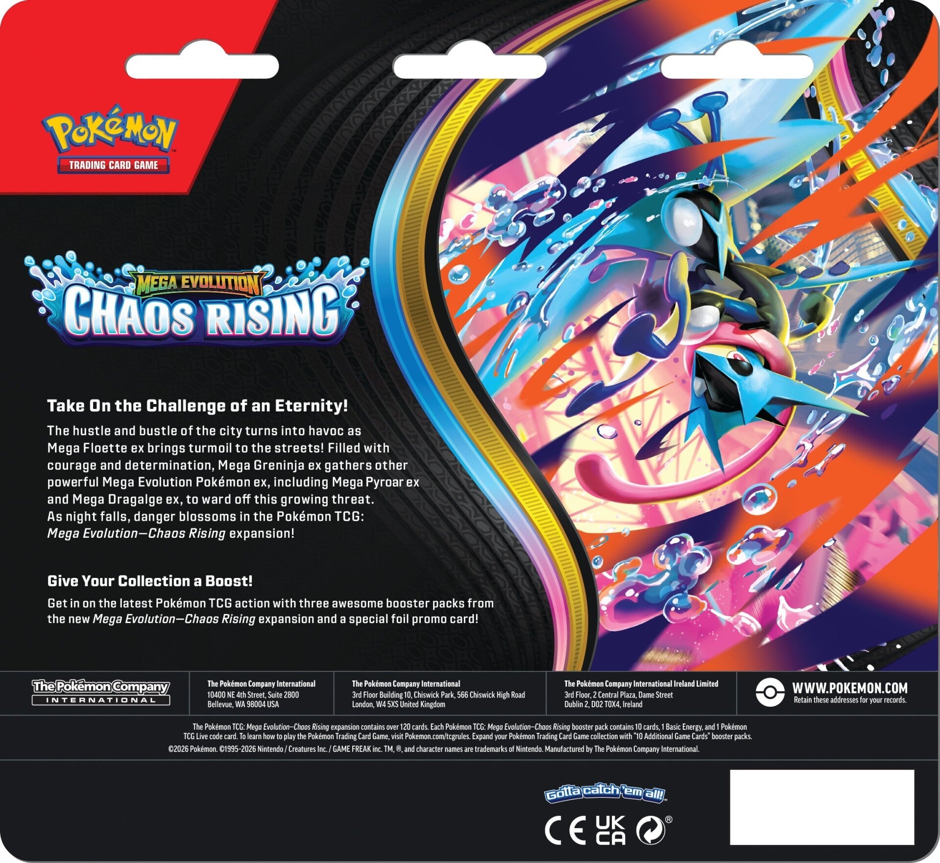 Pokemon TCG: Mega Evolution Chaos Rising 3-Booster Blister