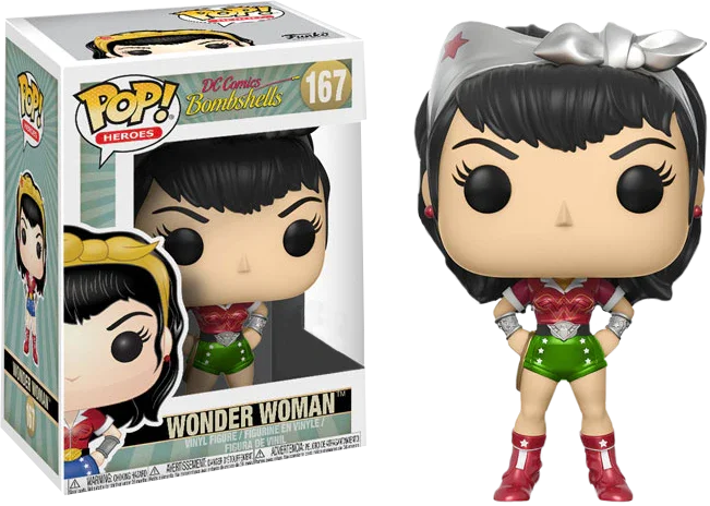 DC Comics Bombshells - Figura Pop! de vinilo exclusiva para EE. UU. de Wonder Woman Holiday