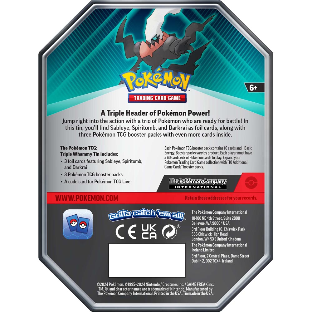 Pokemon Triple Whammy Collector Tin