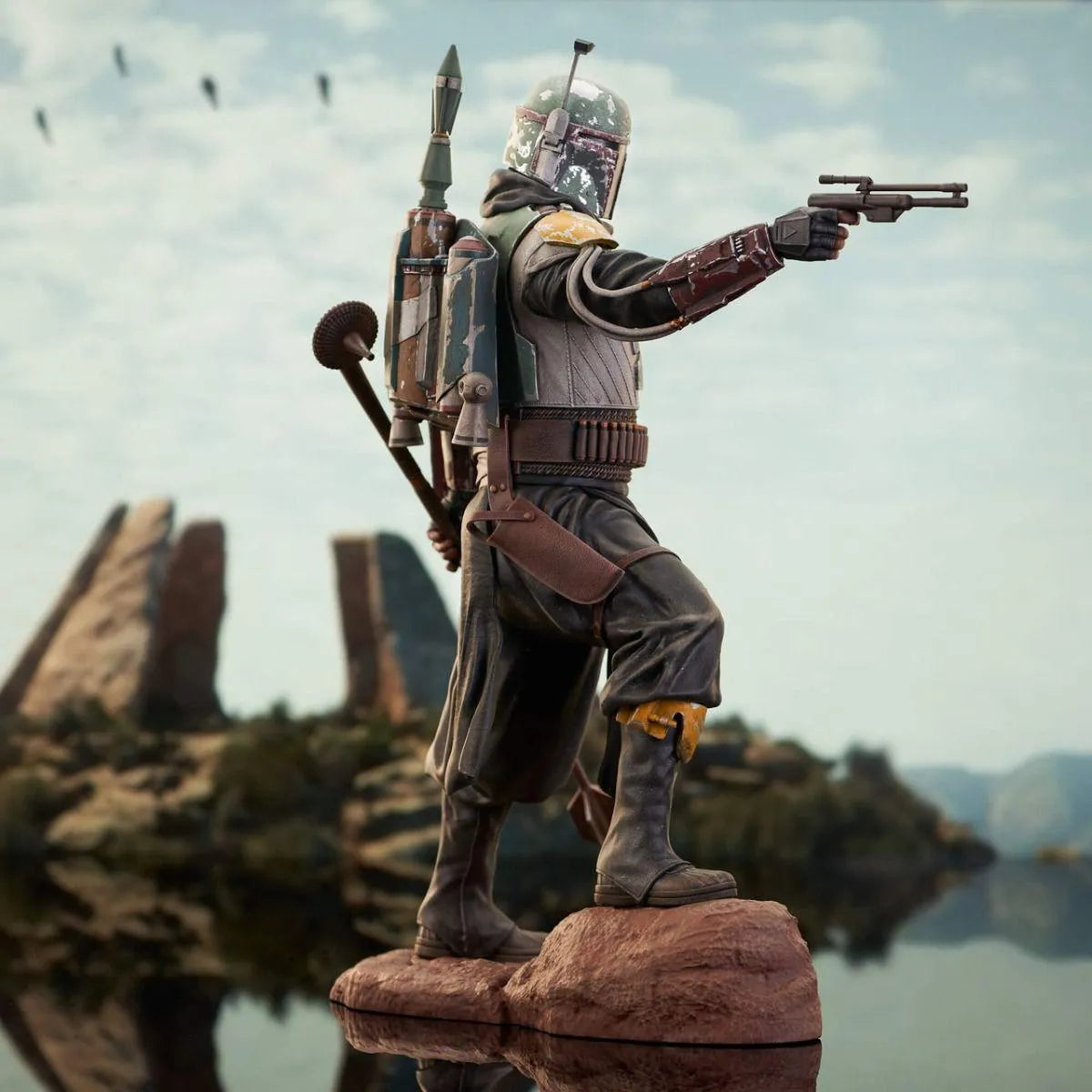DSTAUG222396 Star Wars: The Mandalorian - Boba Fett Statue - Diamond Select Toys - Titan Pop Culture