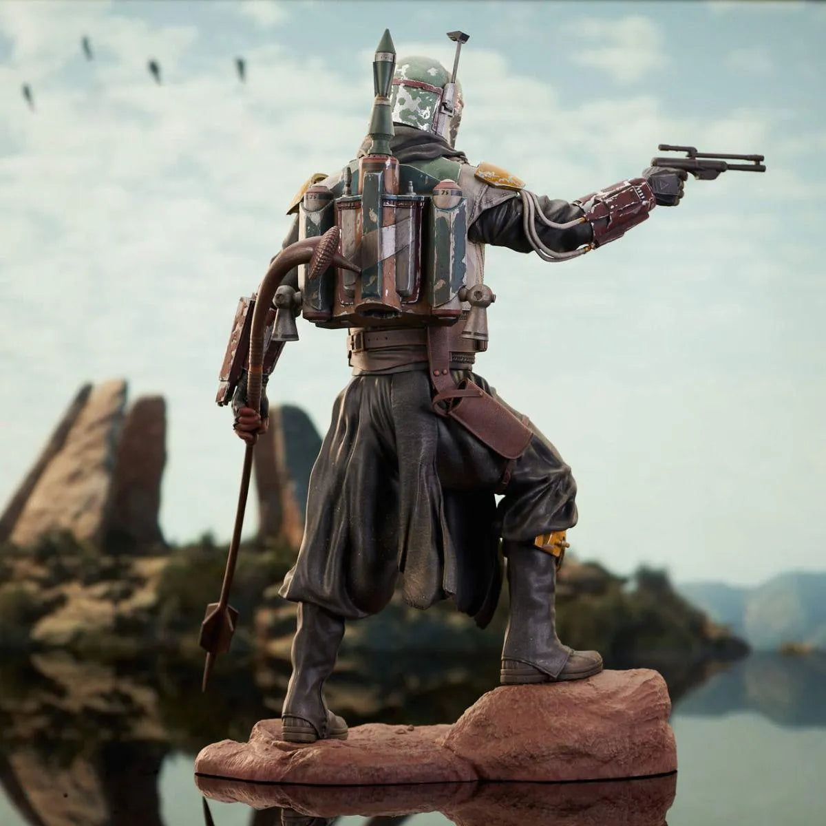 DSTAUG222396 Star Wars: The Mandalorian - Boba Fett Statue - Diamond Select Toys - Titan Pop Culture