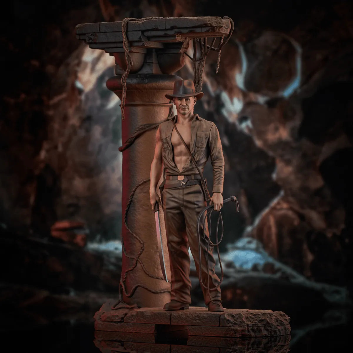 DSTOCT232316 Indiana Jones: Temple of Doom - Indiana Jones Premier Statue - Diamond Select Toys - Titan Pop Culture