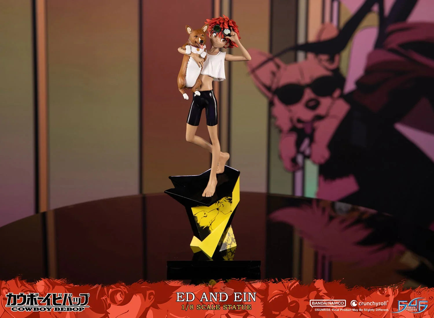 Cowboy Bebop - Estatua de Ed y Ein a escala 1:8
