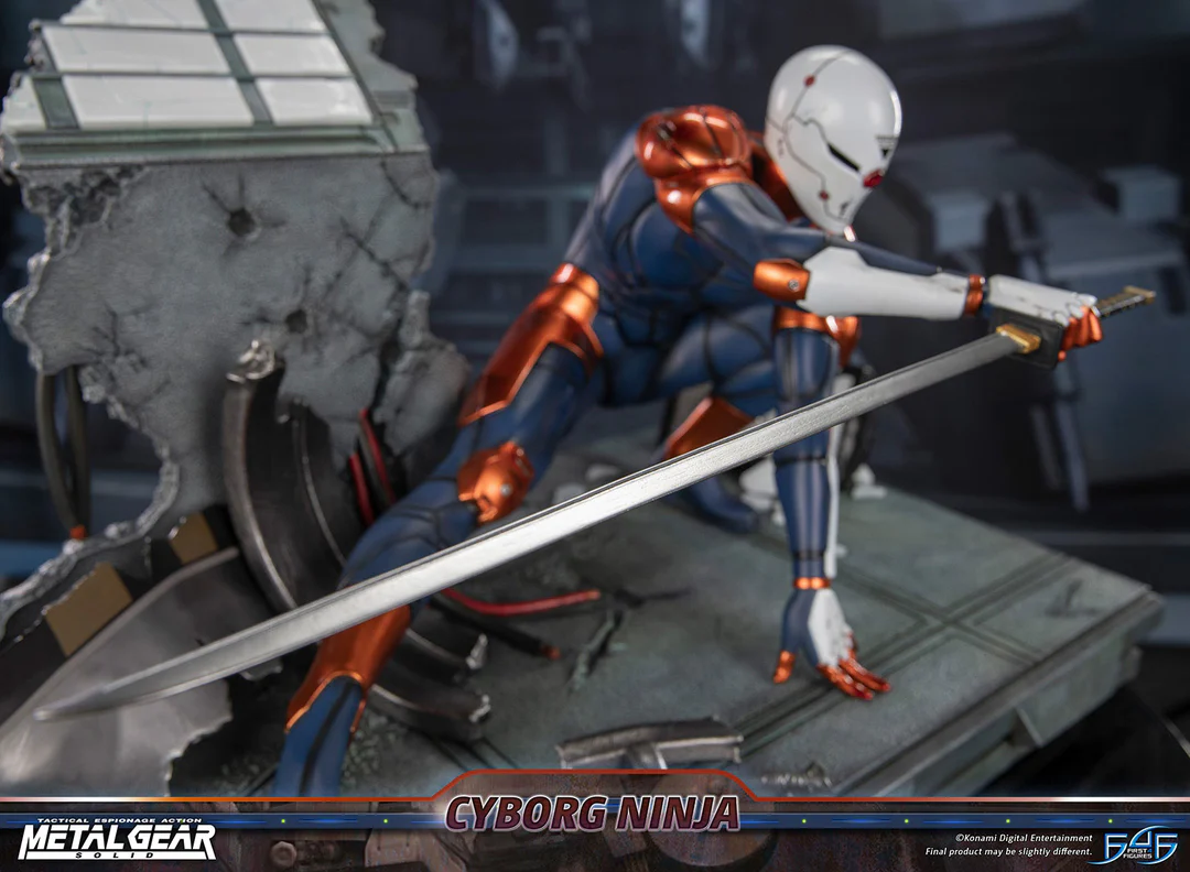 Estatua de resina de Metal Gear Solid – Cyborg Ninja (Gray Fox)