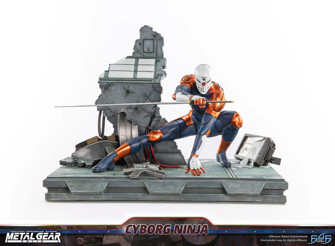 Estatua de resina de Metal Gear Solid – Cyborg Ninja (Gray Fox)
