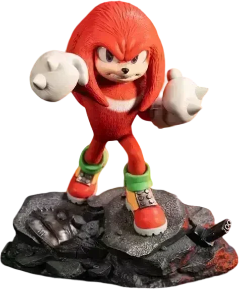 F4FS2MKNST Sonic The Hedgehog 2 - Knuckles Standoff Statue - First 4 Figures - Titan Pop Culture