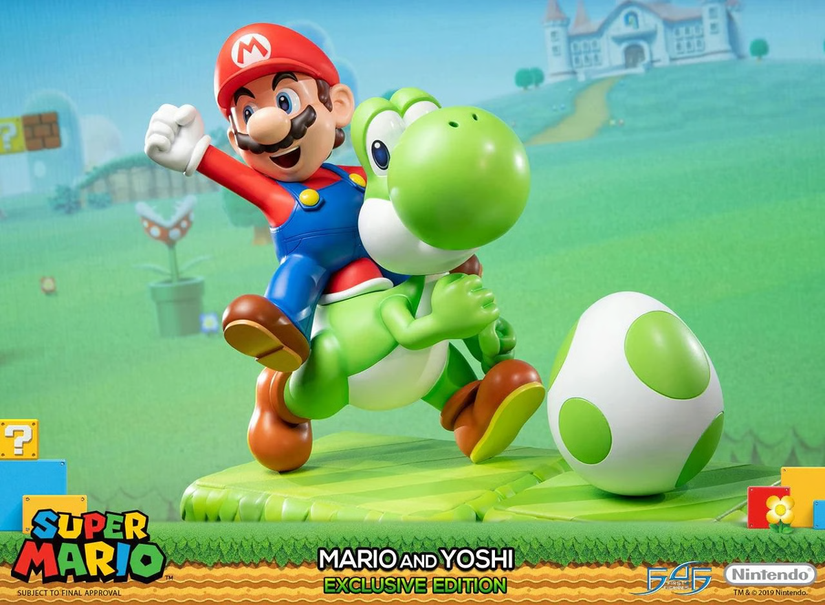Super Mario - Mario y Yoshi (Edición Exclusiva) Estatua de 19"