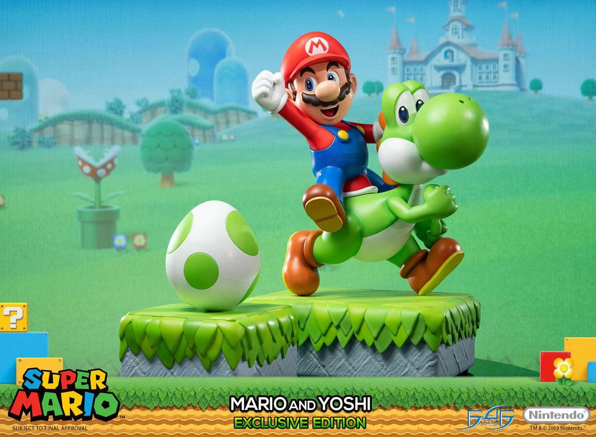 Super Mario - Mario y Yoshi (Edición Exclusiva) Estatua de 19"