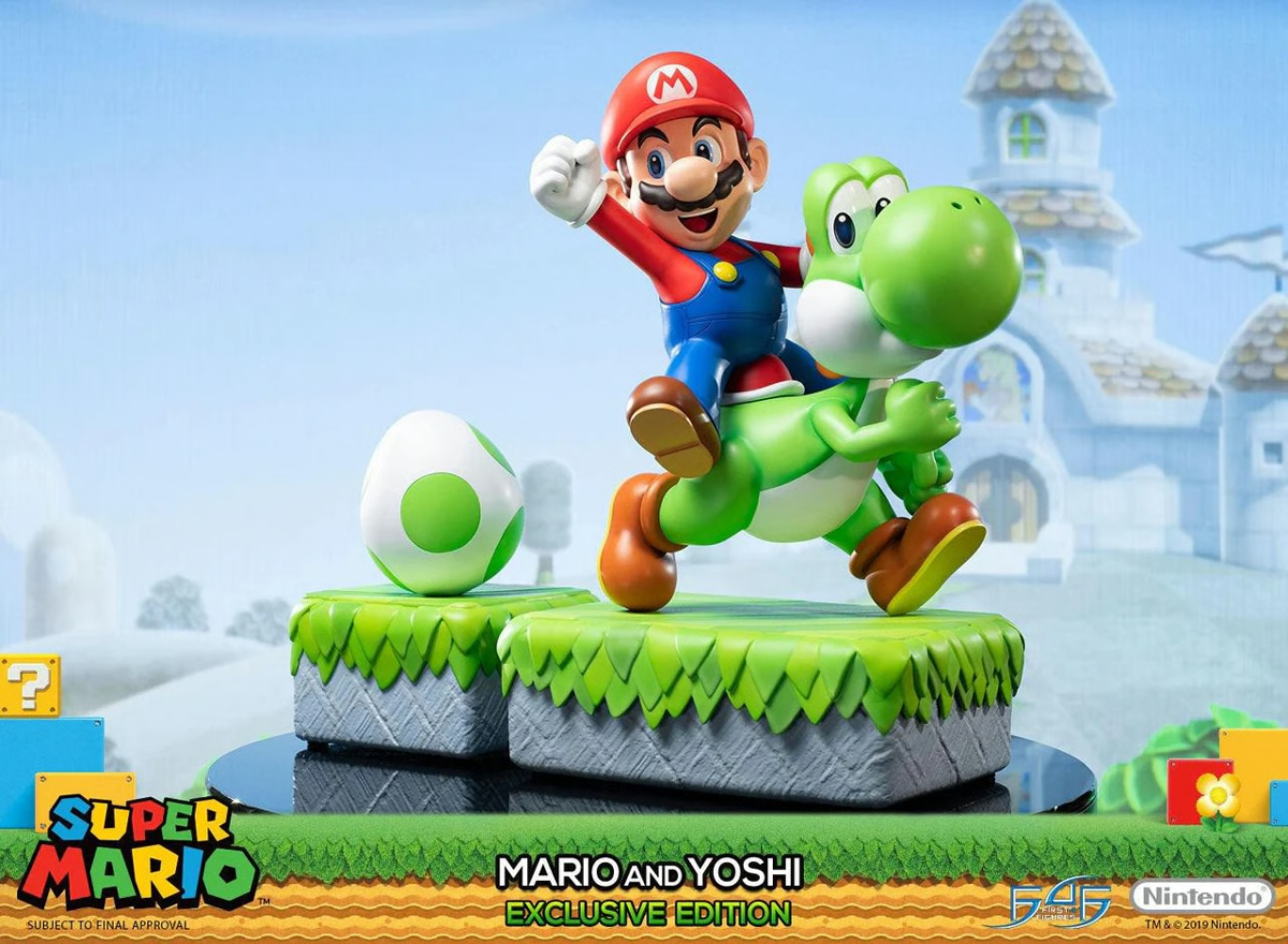 Super Mario - Mario y Yoshi (Edición Exclusiva) Estatua de 19"