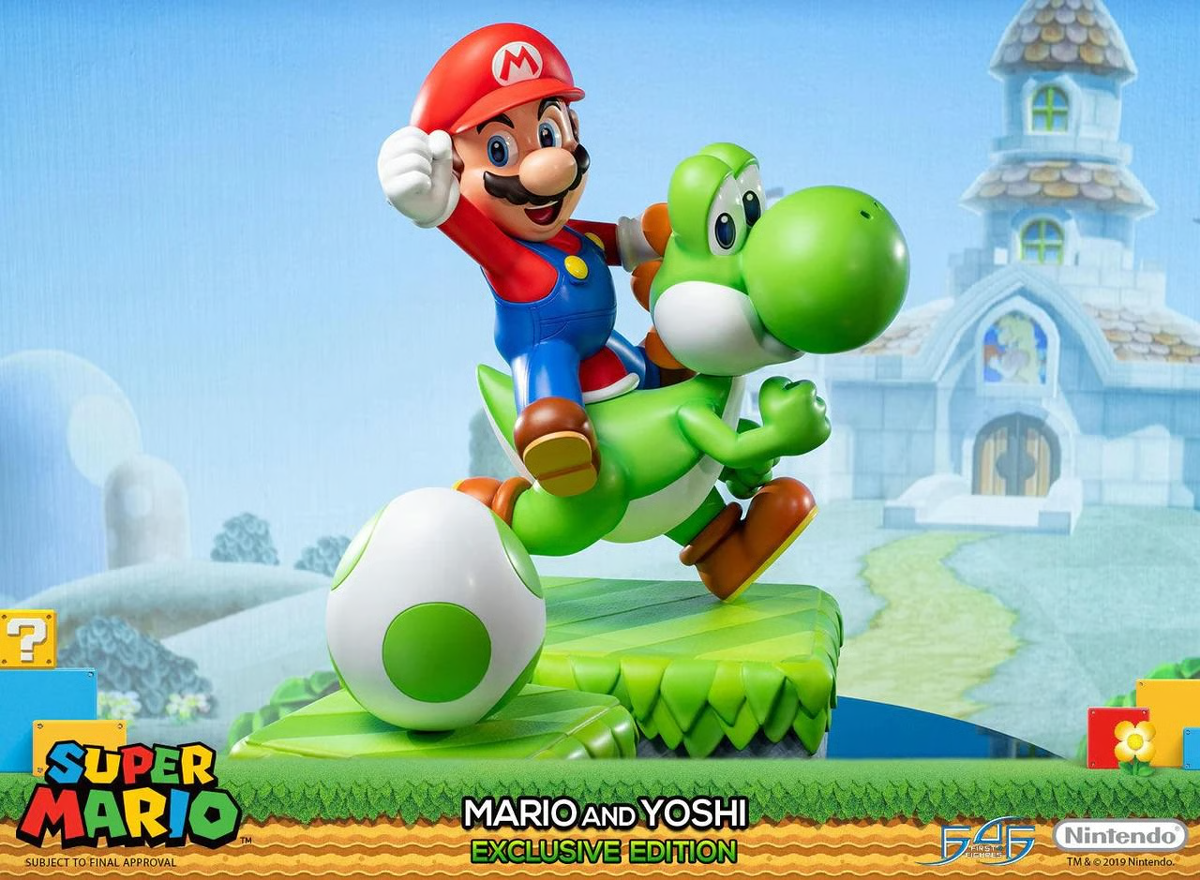 Super Mario - Mario y Yoshi (Edición Exclusiva) Estatua de 19"