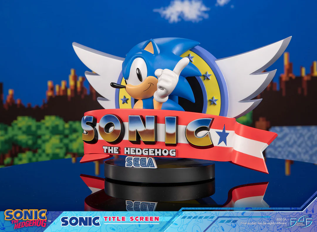 Sonic - Sonic The Hedgehog Title Screen Statue