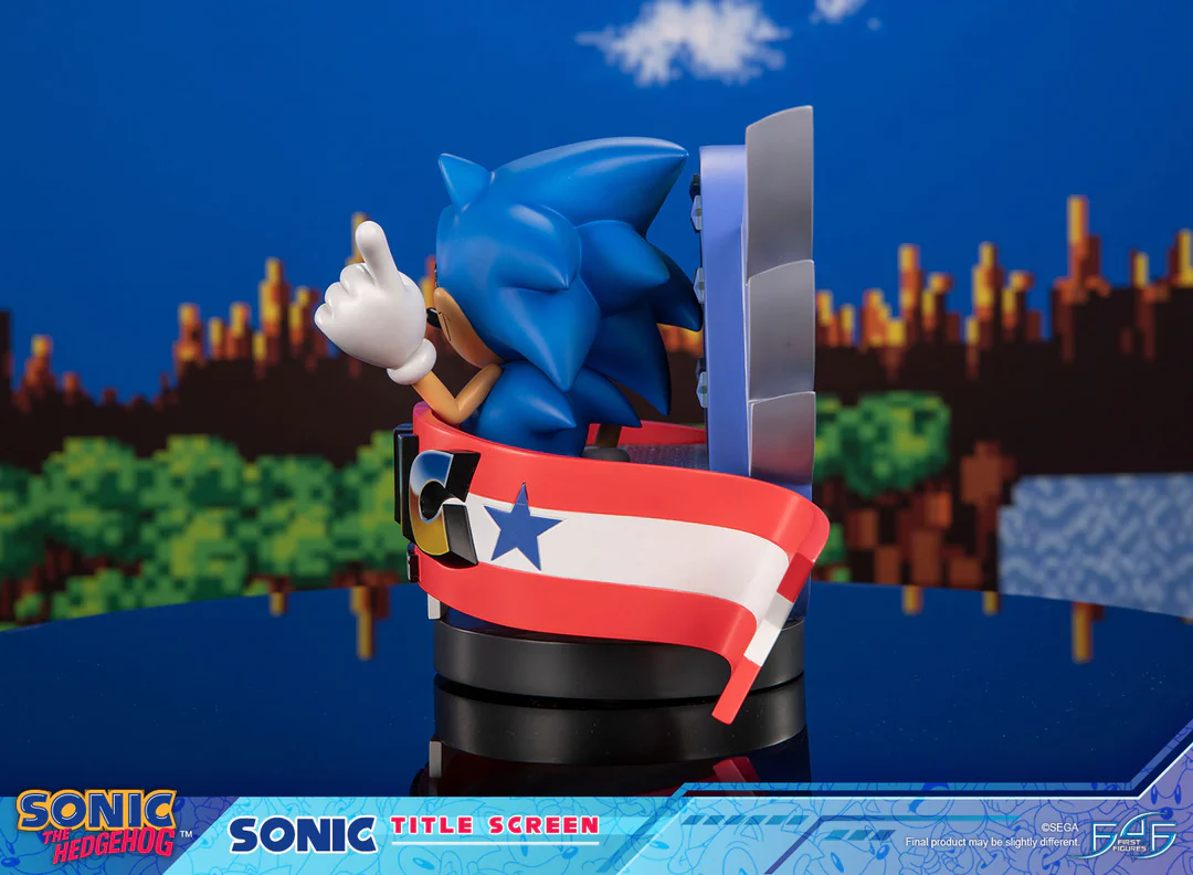 Sonic - Sonic The Hedgehog Title Screen Statue