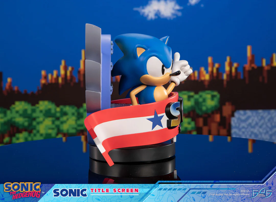 Sonic - Sonic The Hedgehog Title Screen Statue
