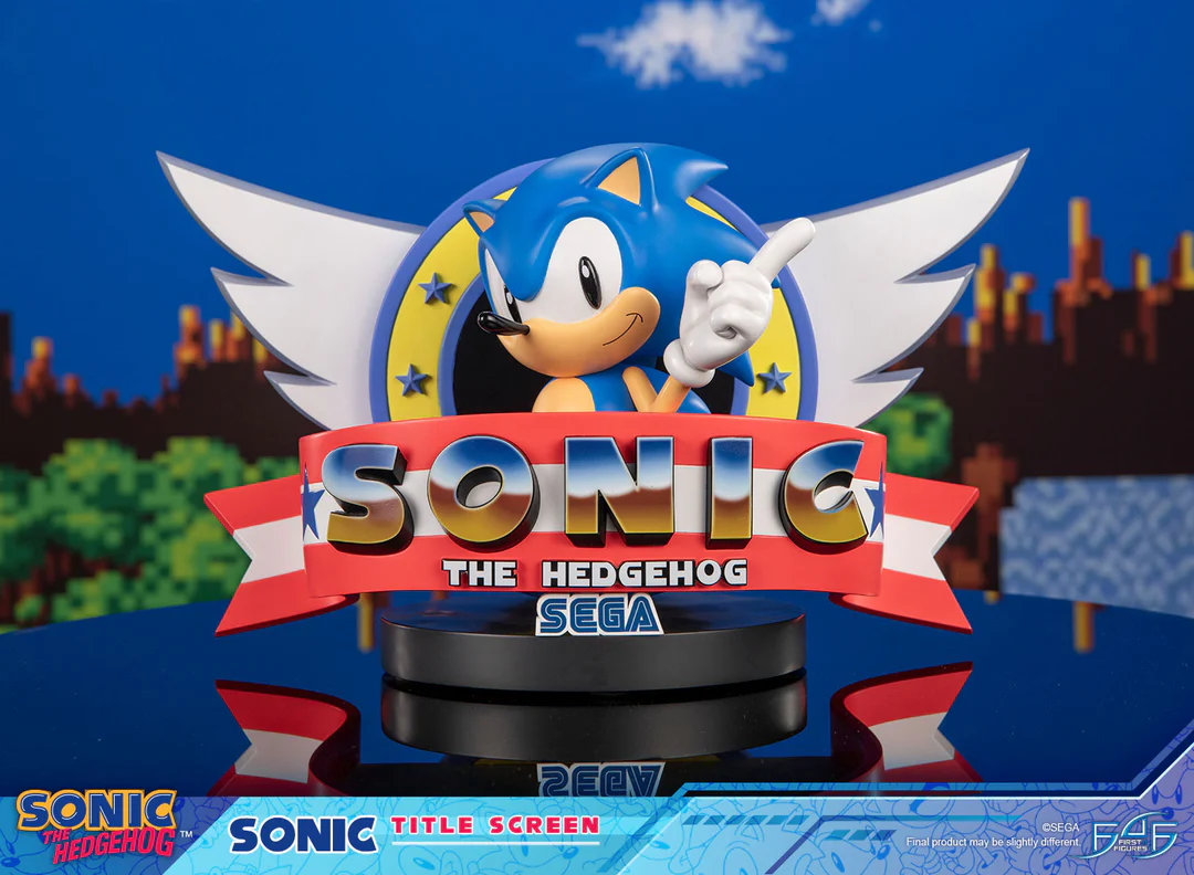 Sonic - Sonic The Hedgehog Title Screen Statue
