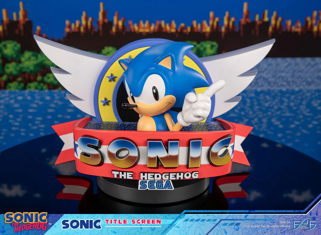 Sonic - Sonic The Hedgehog Title Screen Statue