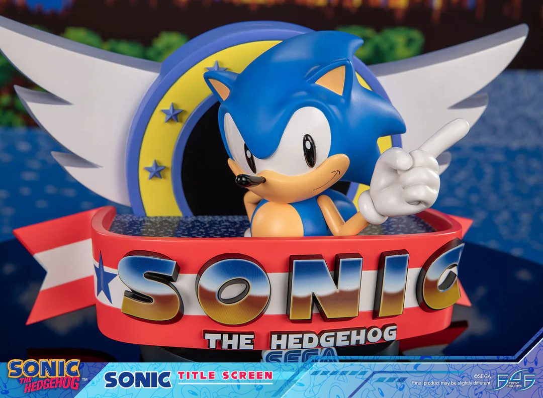 Sonic - Sonic The Hedgehog Title Screen Statue