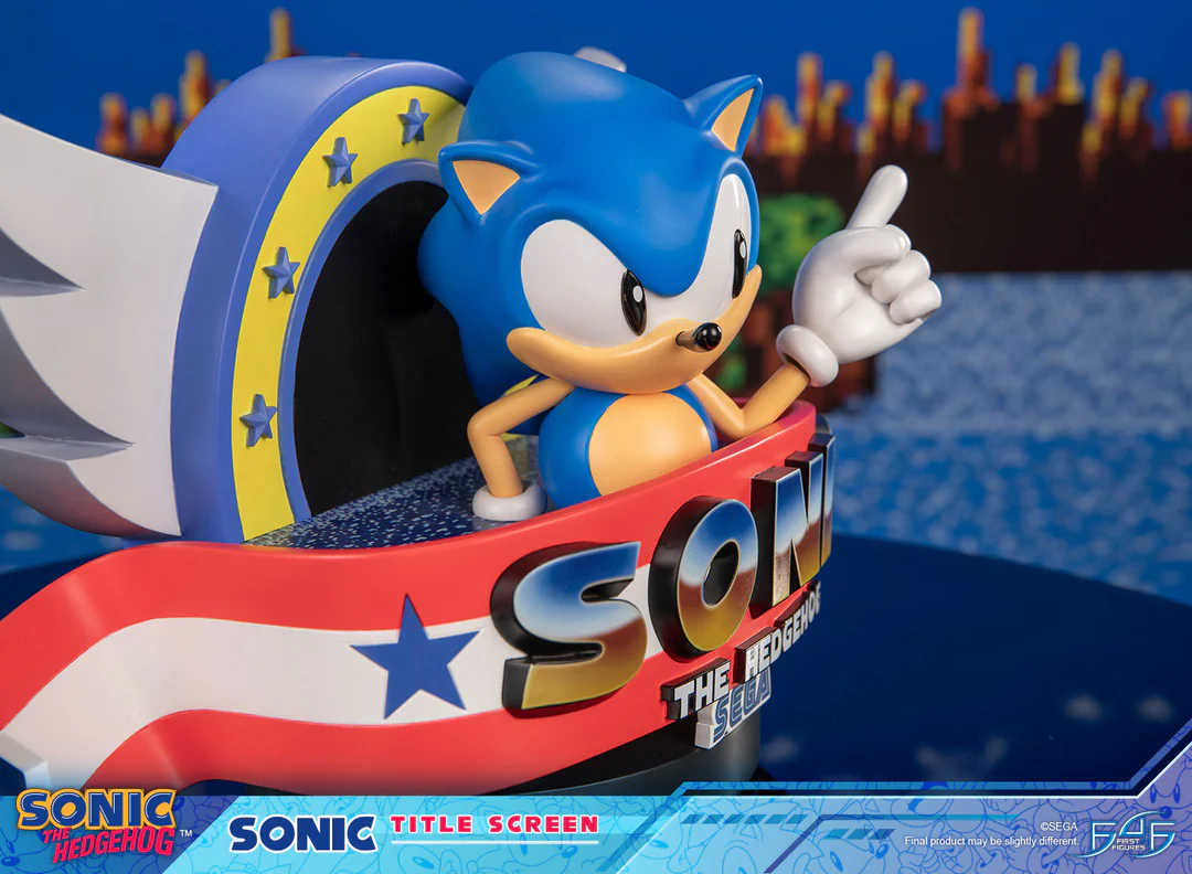 Sonic - Sonic The Hedgehog Title Screen Statue