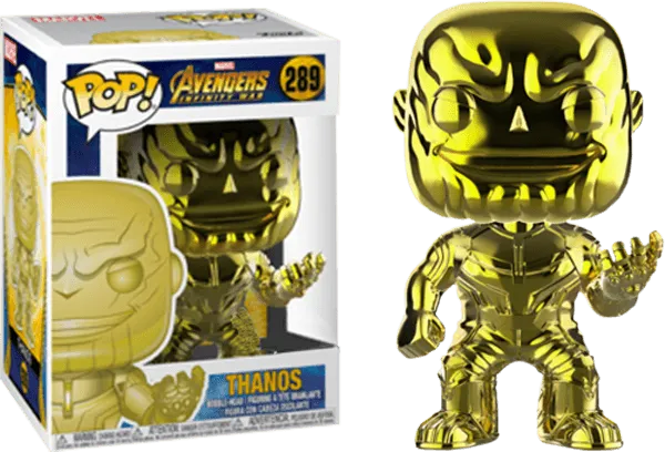 FUN36221 Avengers 3: Infinity War - Thanos Yellow Chrome US Exclusive Pop! Vinyl - Funko - Titan Pop Culture