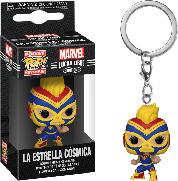 FUN53894 Marvel Lucha Libre - La Estrella Cosmica Pocket Pop! Keychain - Funko - Titan Pop Culture