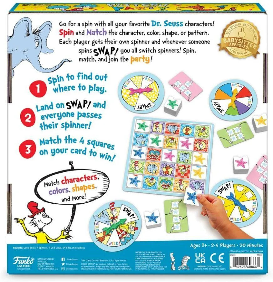 FUN60866 Dr Seuss - Pattern Party Game - Funko - Titan Pop Culture